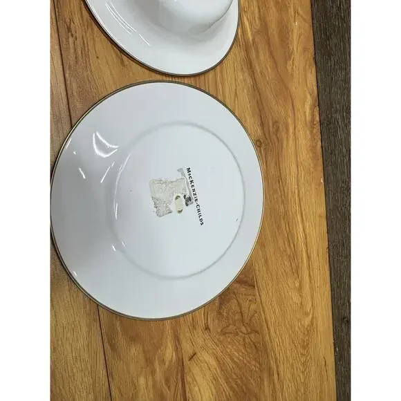 Mackenzie Childs CHICKEN Baby Plate & Bowl Set